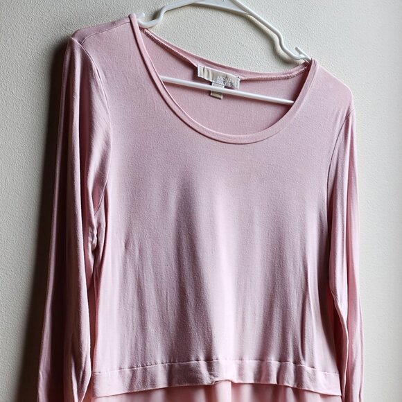 MICHAEL Michael Kors Pink Layered Scoop Neck Blouse Size Small - Picture 3 of 16